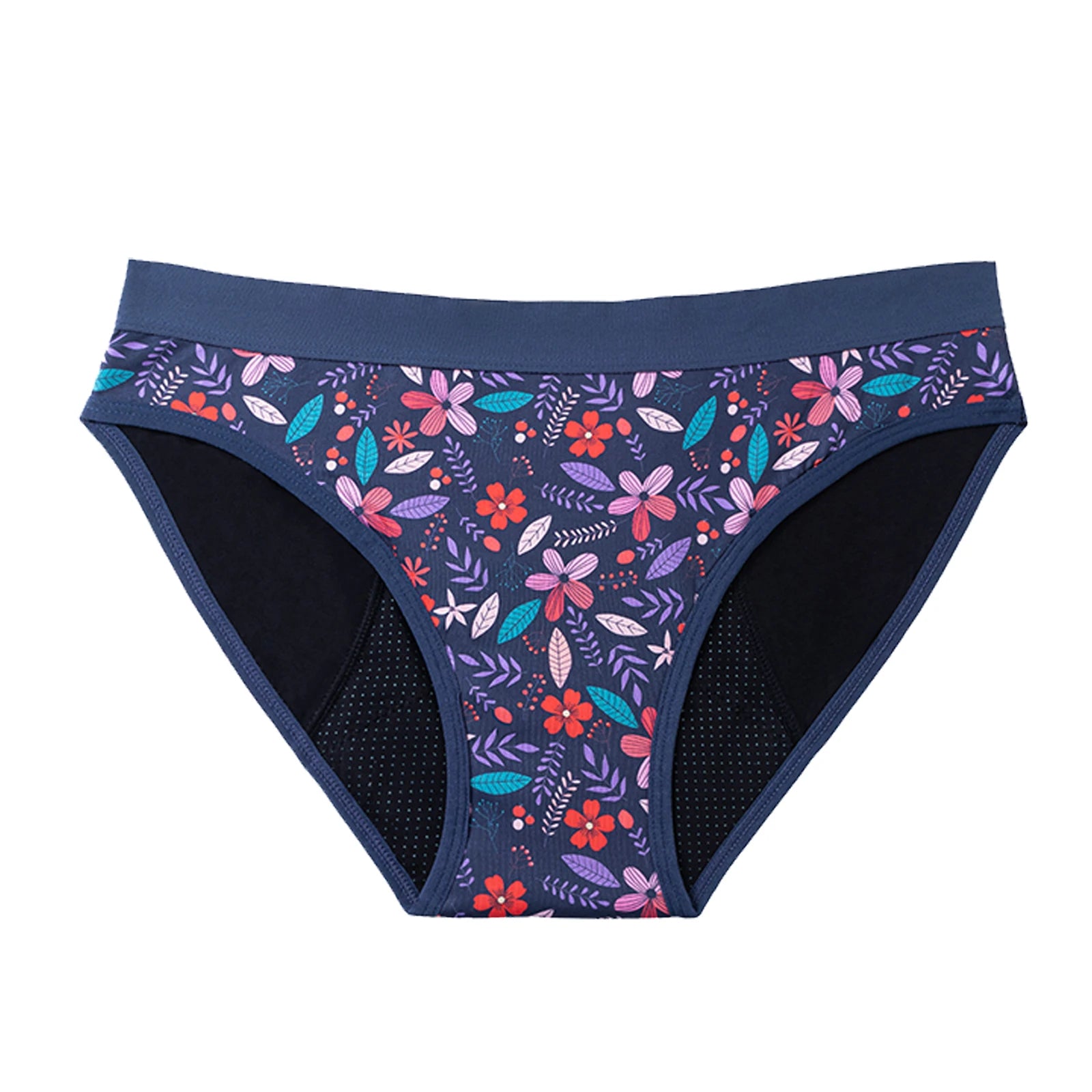 BRAGXWEAR™ Braga Menstrual Adolescente Floral Violeta